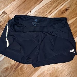 Large adidas black running shorts